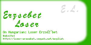 erzsebet loser business card
